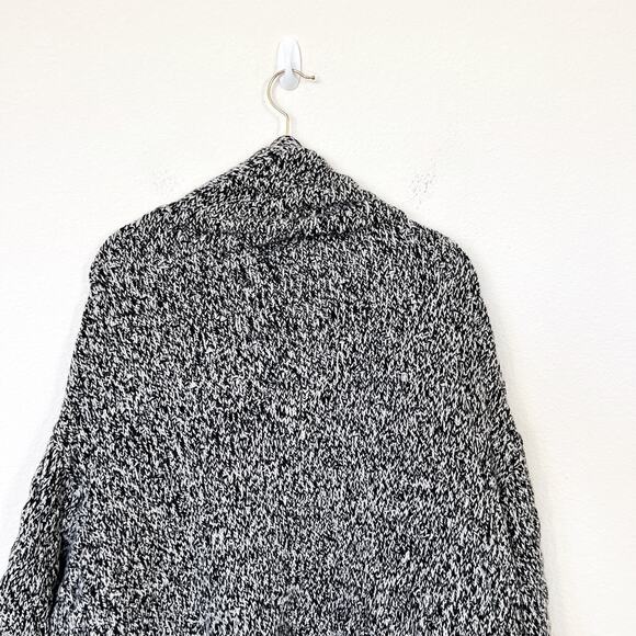 [Zadig & Voltaire] Alpaca Wool Blend Open Front Cardigan Leather Trim Sz Medium - Picture 6 of 11